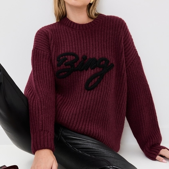 ANINE BING Sydney Crew Signature Sweater